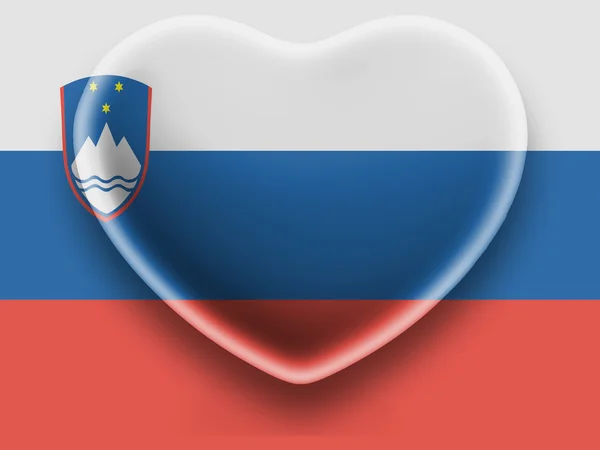 De vlag van Slovenië — Stockfoto