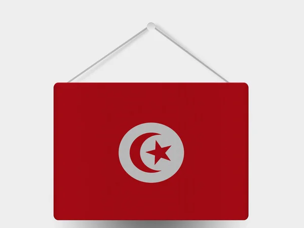 De vlag van tunis — Stockfoto