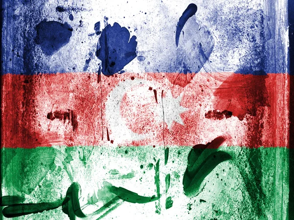 De Azerbeidzjaanse vlag — Stockfoto