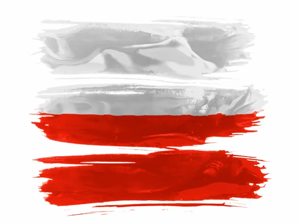 Den polska flaggan — Stockfoto