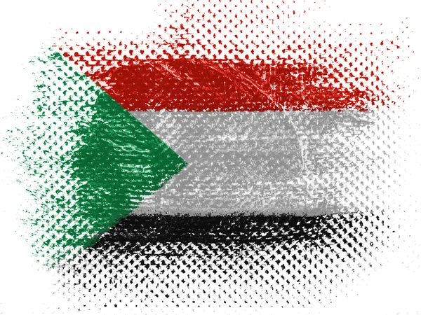 Die sudanesische Flagge — Stockfoto