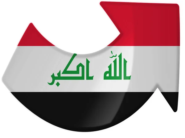 A bandeira iraquiana — Fotografia de Stock