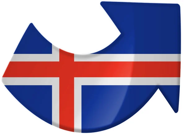 A bandeira icelânica — Fotografia de Stock