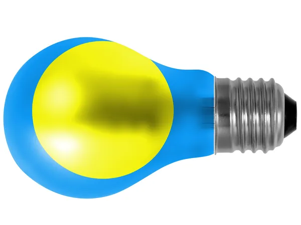 Palau flag painted on lightbulb — Stock Photo, Image