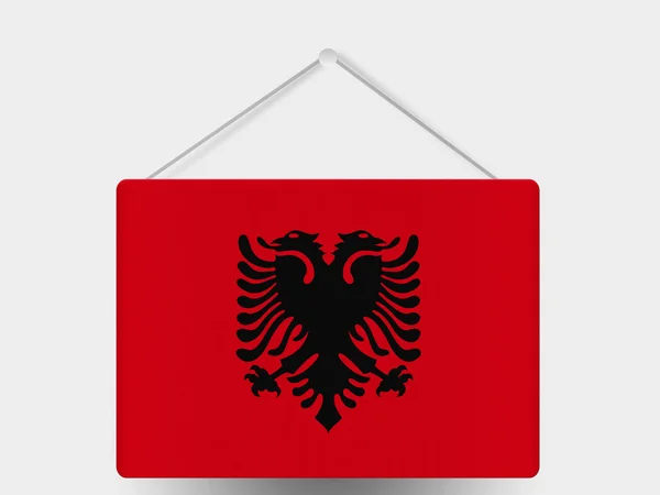 Albania. Albanian flag — Stock Photo, Image