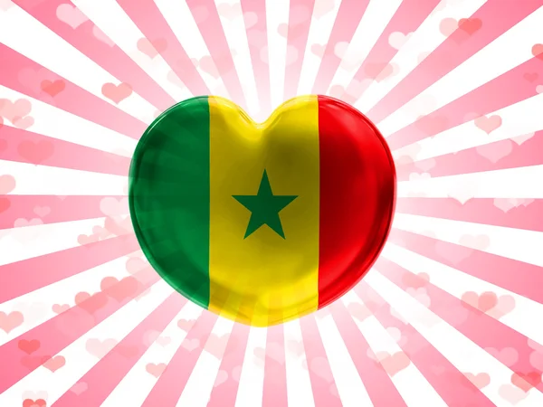 The Senegal flag — Stock Photo, Image