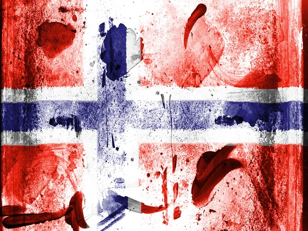 La bandera noruega — Foto de Stock