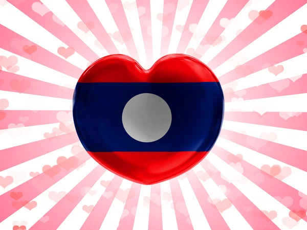 Laos flagga — Stockfoto