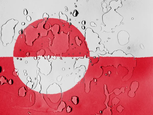 The Greenland flag — Stock Photo, Image