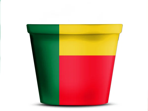 Benin. Benini bayrağı — Stok fotoğraf