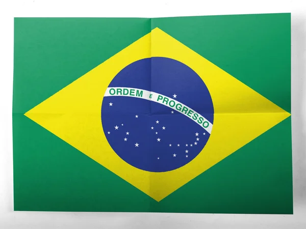 Det brasilianske flagget – stockfoto