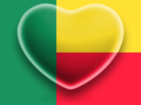 Benin. Benini-Flagge — Stockfoto