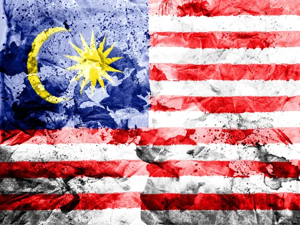 Die malaysische Flagge — Stockfoto