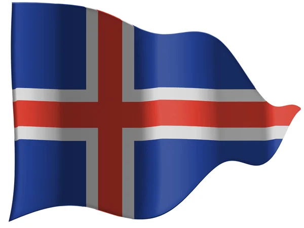 Η Ισλανδική σημαία — Φωτογραφία Αρχείου