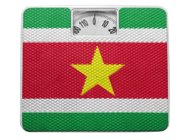 Surinamese flag painted on balance — Stock Photo, Image