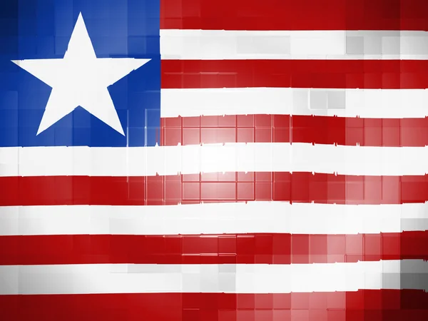 Liberia. Liberiaanse vlag op golvende plastic oppervlak — Stockfoto