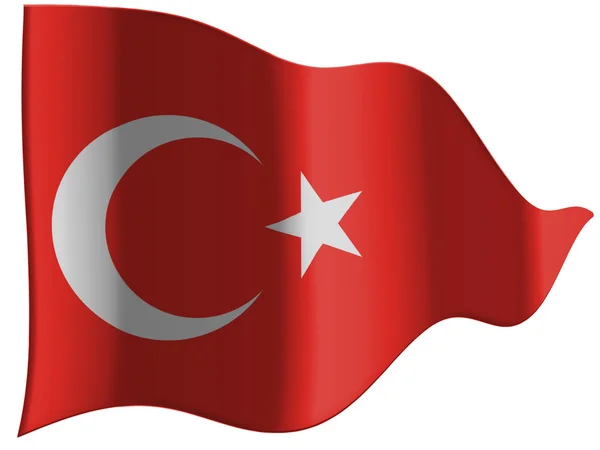 Die türkische Flagge — Stockfoto