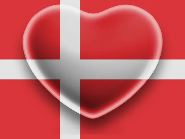 The Danish flag — Stock Photo, Image