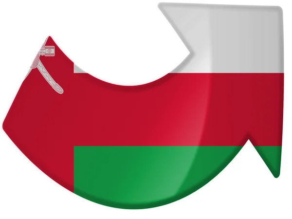 Oman flag painted on — Stock Photo, Image