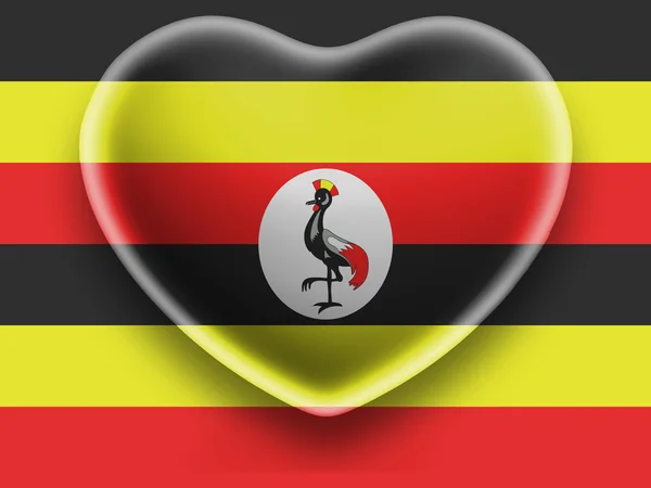 Uganda flag — Stock Photo, Image