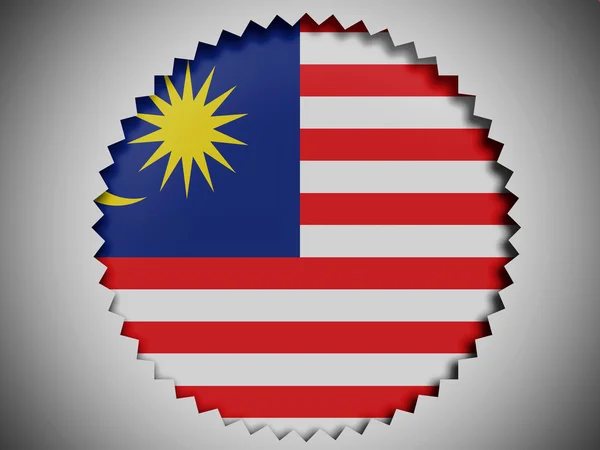 Die malaysische Flagge — Stockfoto