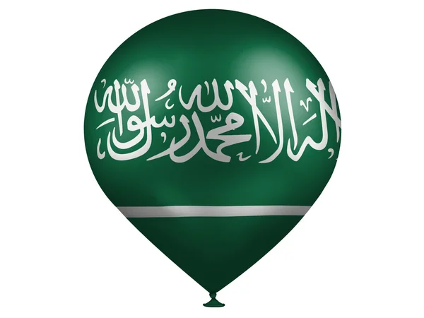 Saudi Arabia flag on a baloon — Stock Photo, Image