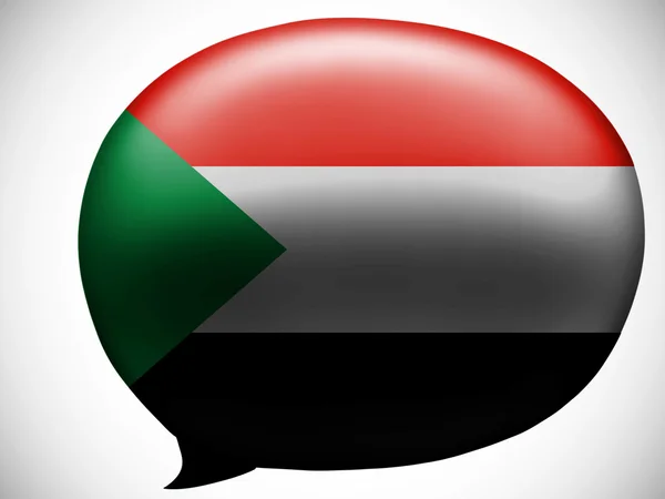 Súdán vlajka — Stock fotografie