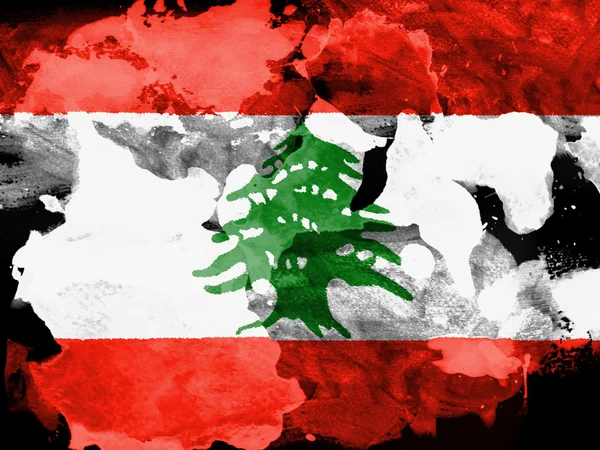 Ліванський прапор — стокове фото
