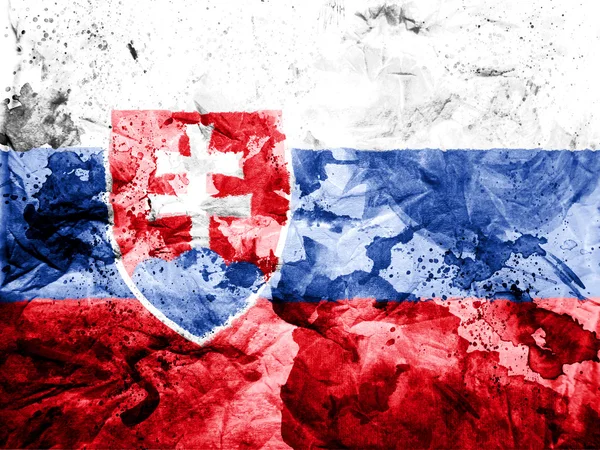 Flaggan Slovakien — Stockfoto