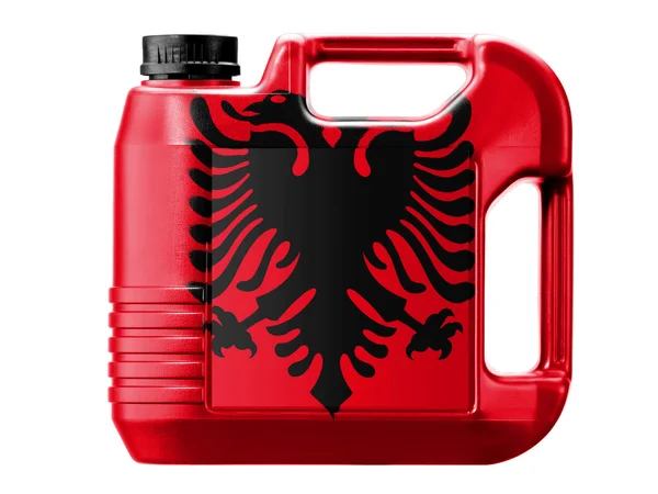 Albania. Albanian flag — Stock Photo, Image