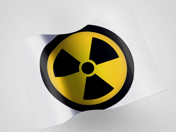 Símbolo de radiación nuclear pintado — Foto de Stock