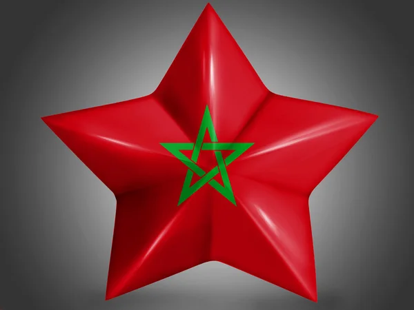 A marokkói zászló — Stock Fotó
