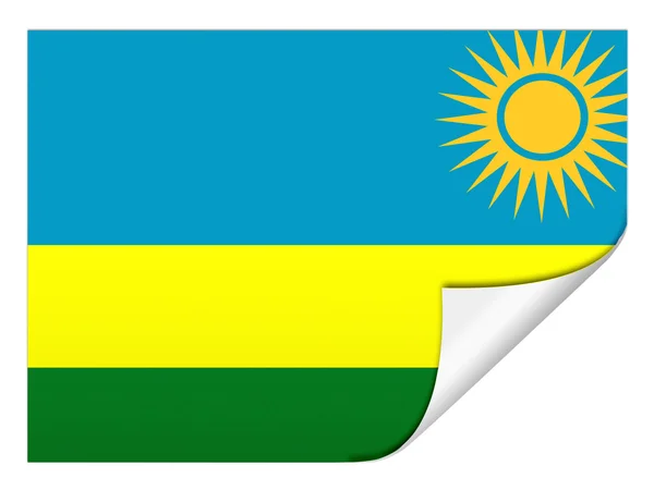 Ruanda-Flagge — Stockfoto