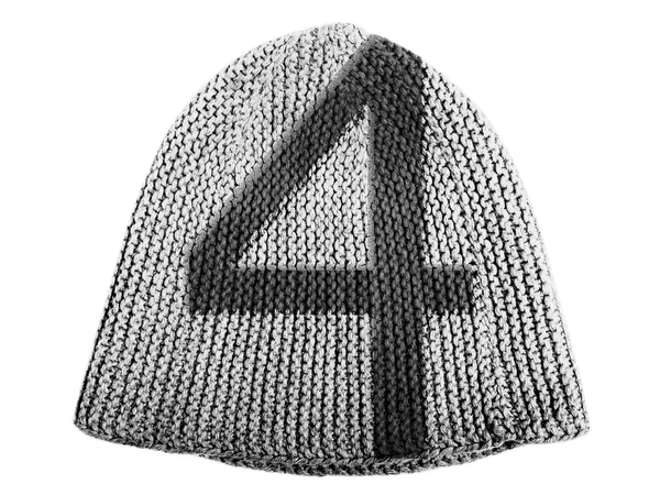 4. Four number painted on cap — Stock Photo, Image