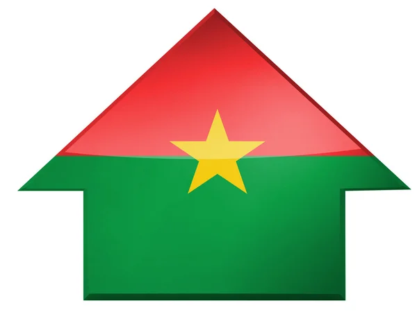 Burkina Fasos flagga — Stockfoto