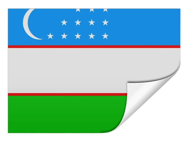 Uzbekistans flagga — Stockfoto