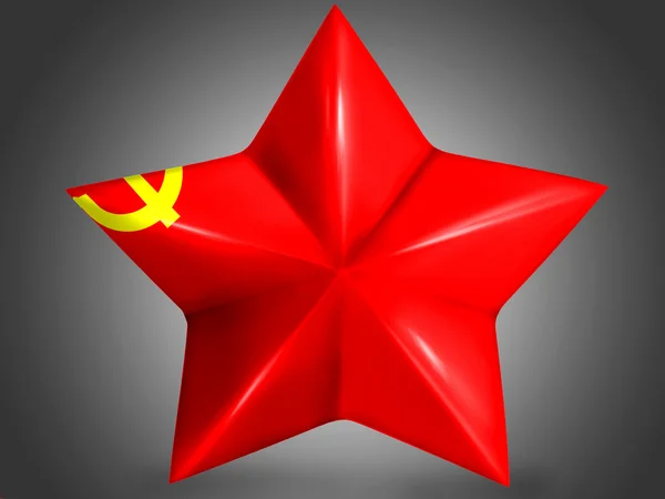 Die ussr-Fahne aufgemalt — Stockfoto