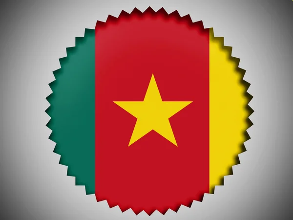 The Cameroonian flag — Stock Photo, Image