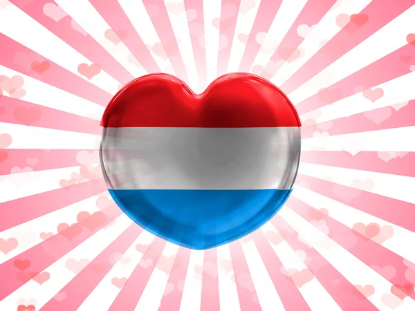 Luxembourgs flag - Stock-foto