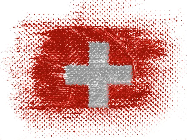 Schweiz flagga — Stockfoto