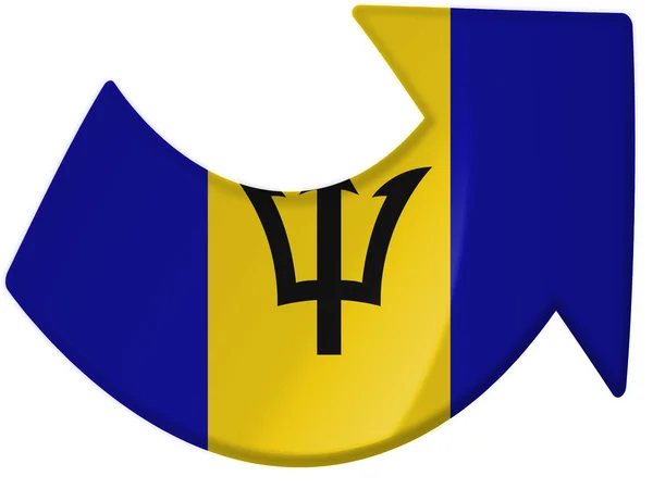 Barbados flag painted on — Stock Photo, Image