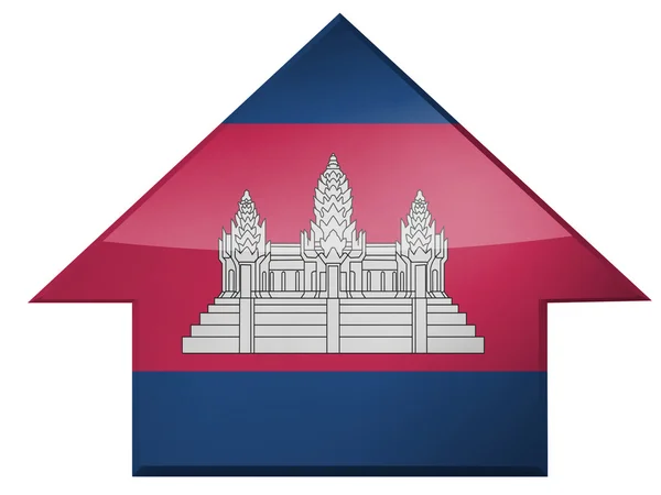 Bandeira do Camboja — Fotografia de Stock