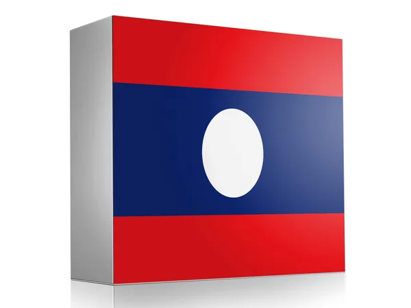 Laos flagga — Stockfoto