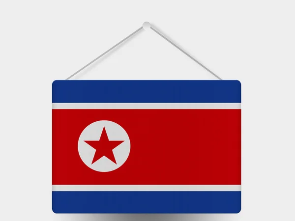 De vlag van Noord-korea — Stockfoto