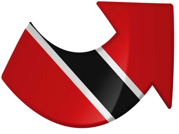 Steagul Trinidad și Tobago pictat pe — Fotografie, imagine de stoc