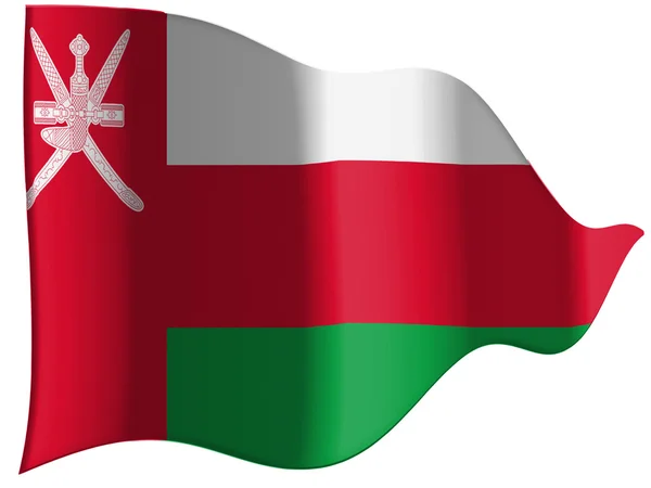 Flaga Omanu — Zdjęcie stockowe