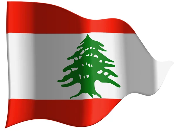 The Lebanese flag — Stock Photo, Image