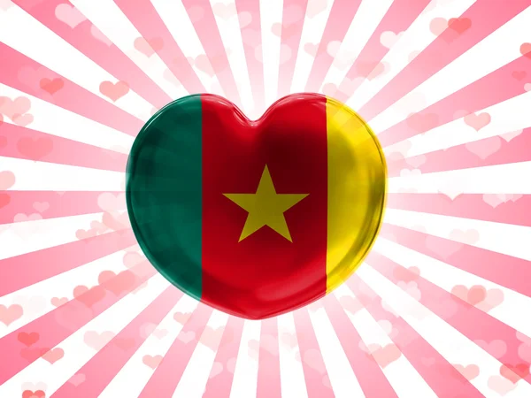 De Kameroense vlag — Stockfoto