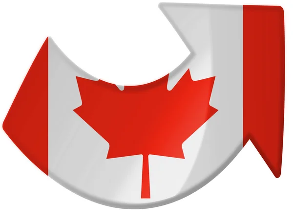 Den kanadensiska flaggan — Stockfoto