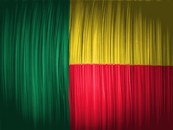 Benin. benini flagga — Stockfoto